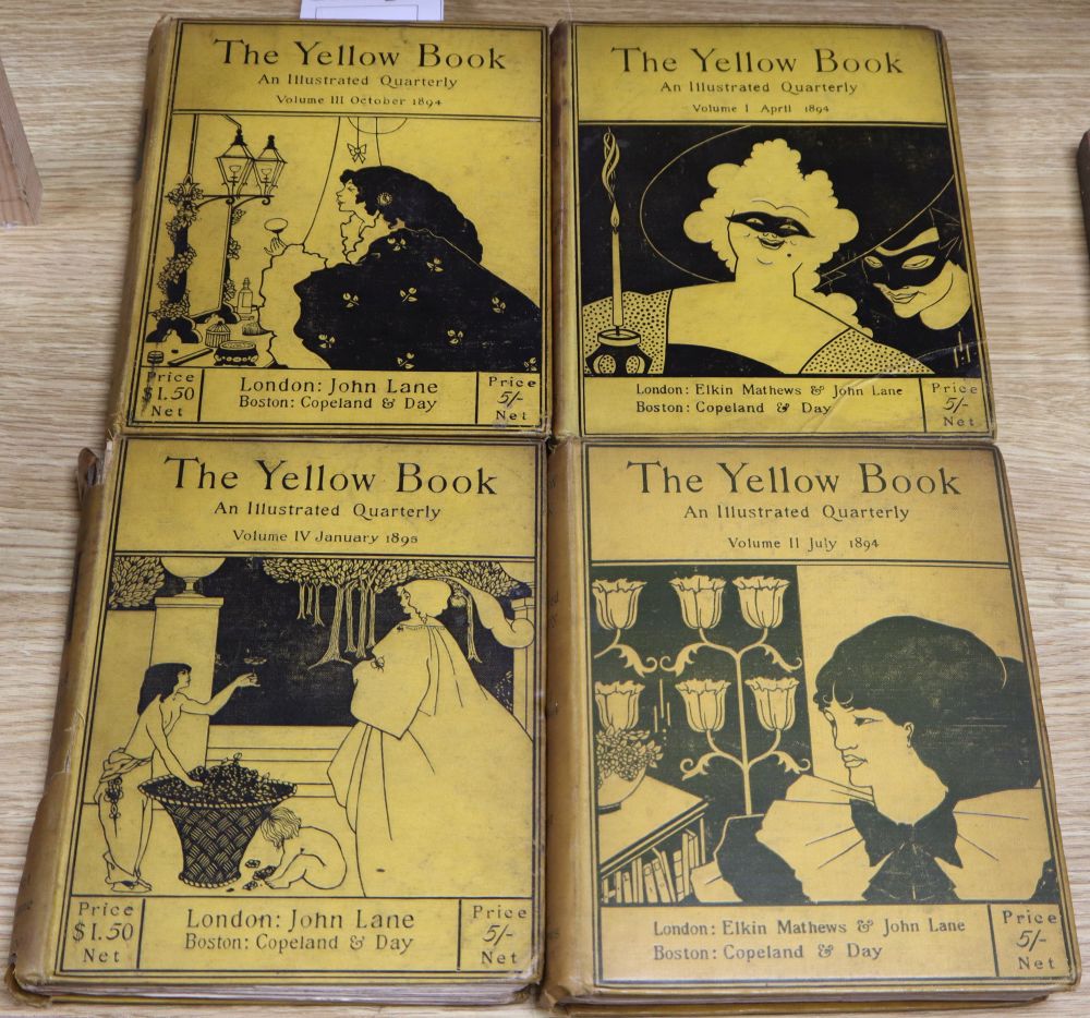 The Yellow Book, an illustrated quarterly, 4 vols, 11, 2, 3 and 5 1894-1895